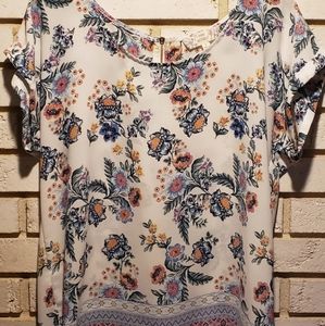 Dress top with partial zipper back